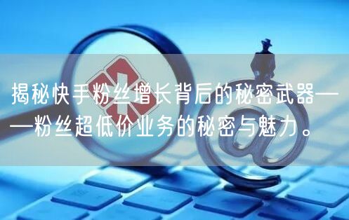 揭秘快手粉丝增长背后的秘密武器——粉丝超低价业务的秘密与魅力。