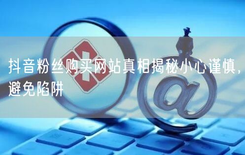 抖音粉丝购买网站真相揭秘小心谨慎，避免陷阱